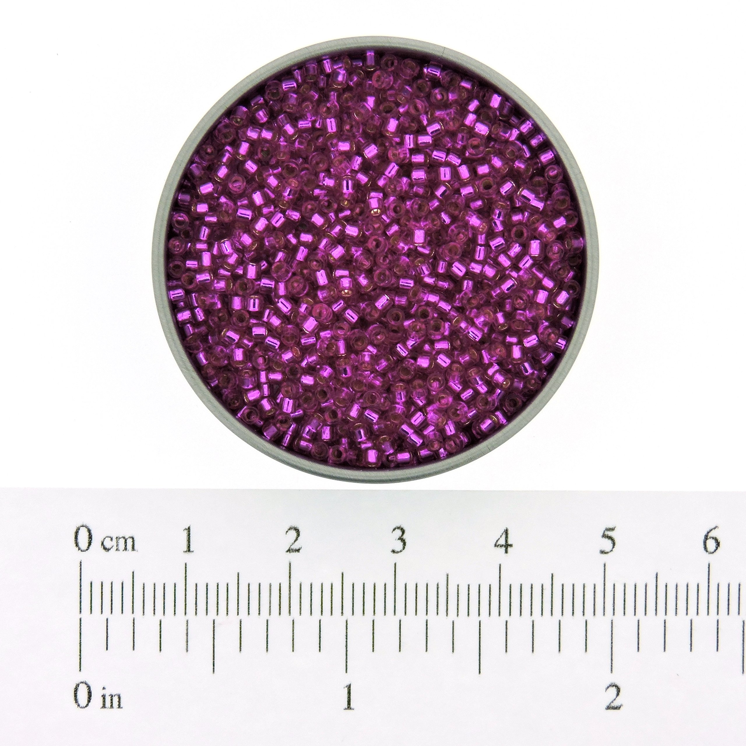 Miyukiページ Miyuki Delica Seed Bead 11/0 Opaque Dyed Dark Purple 2-inch